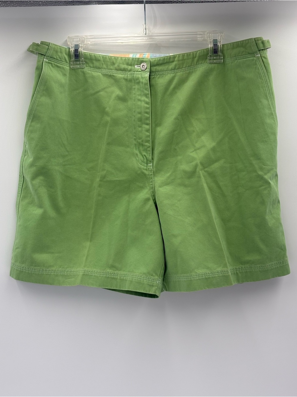 Lauren Ralph‎ Lauren Women’s Green Cotton Shorts Size 14 Chino Bermuda Preppy